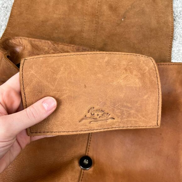 Raven + Lily Handcrafted Soft Natural Leather Brown Tan Backpack - Picture 11 of 13